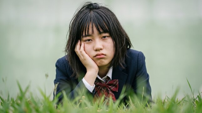 A poignant metaphor for the heavy, listless weight of youth. It captures the moment when the vibrant potential of childhood meets the dull, crushing monotony of academic expectations and social ennui.