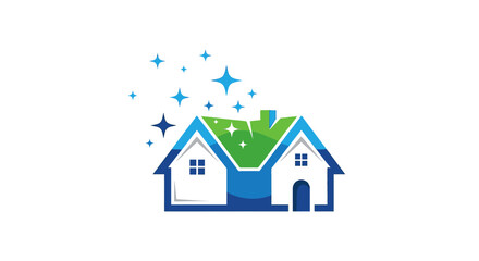 Fototapeta premium Eco friendly house with green roof.