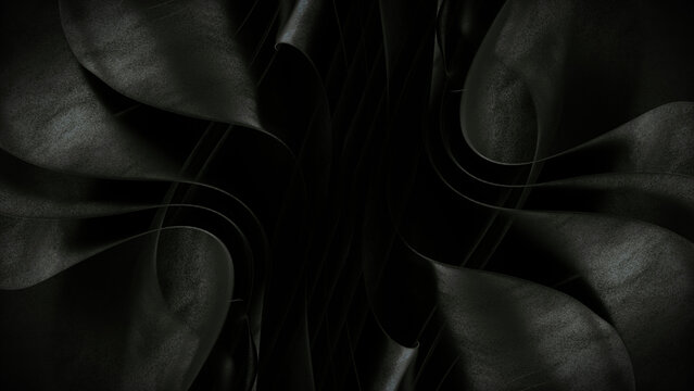 A smooth wave of flowing blue smoke and dark fire swirls in a soft motion pattern against a black background with an x-ray texture