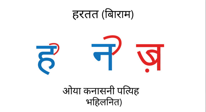 Devanagari alphabet structure Hindi language learning chart