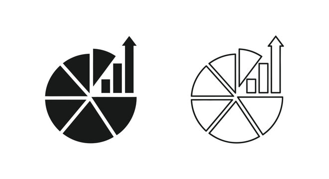 Growth Strategies: Pie Charts & Trends Analysis Guide Vector