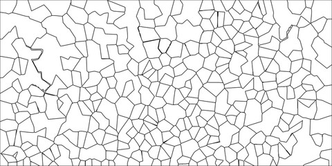 Fototapeta premium Detailed Black and White Voronoi Pattern Vector with Organic Polygonal Cells and Subtle Irregularities