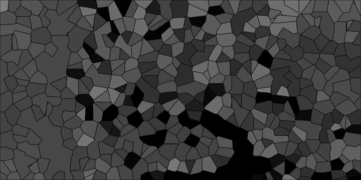 Grayscale Abstract Mosaic with Irregular Polygonal Cells and Varied Shading geometric pattern