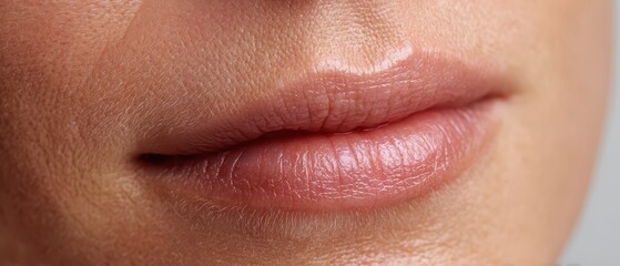 Fototapeta premium Soft curves and delicate textures of natural lips