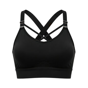 Black strapless bralette top with thin straps