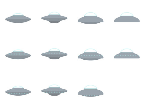 UFO・空飛ぶ円盤アイコンセット
