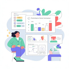 Naklejka premium Healthcare Predictive Analytics System