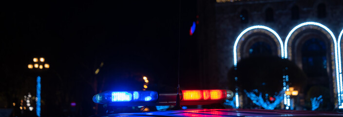 Police Car Lights at Night © Daniel