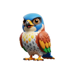 Obraz premium Colorful Cartoon Bird with Spots