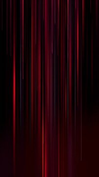 Abstract Digital Background with Vertical Red and Black Glowing Light Streaks and Dynamic Motion Lines