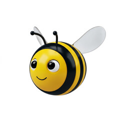 Obraz premium Smiling Cartoon Bee Character Illustration