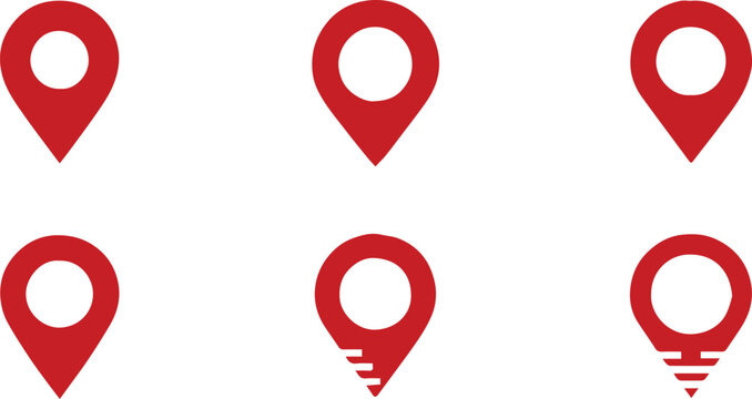 marker location pin icons set vector map marker symbols collection