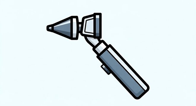 Ophthalmoscope medical device illustration.