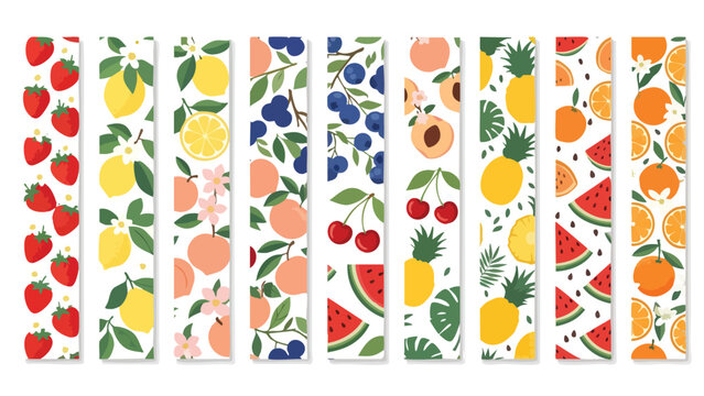 Vibrant Fruit Bookmark Designs for Stationery, Crafts & Gifts - Bulk Pack