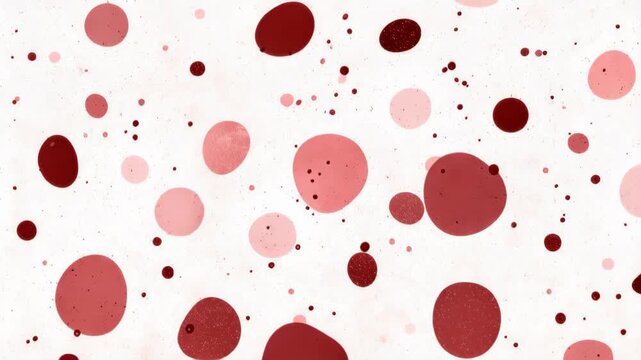 Abstract Dot Art: A captivating visual exploration featuring an array of abstract dots in varying sizes and shades of red, evoking a sense of movement and dynamic interplay against the background.