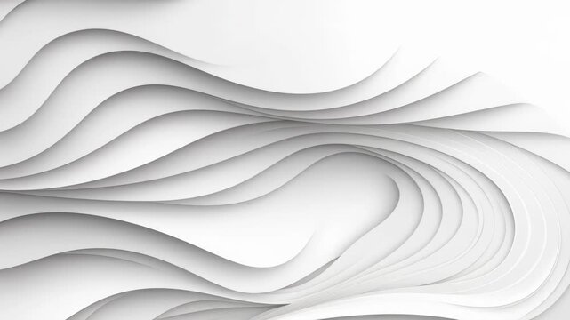 Abstract Layered Waves: An artistic composition of layered paper forms a series of graceful, fluid waves in shades of grey, producing an elegant and modern visual