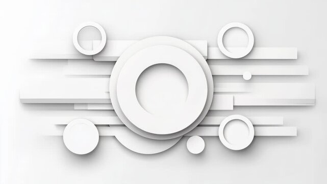 Geometric Harmony: A minimalistic design with an interplay of circular and linear elements. Precision and balance create a sense of order and modern elegance.