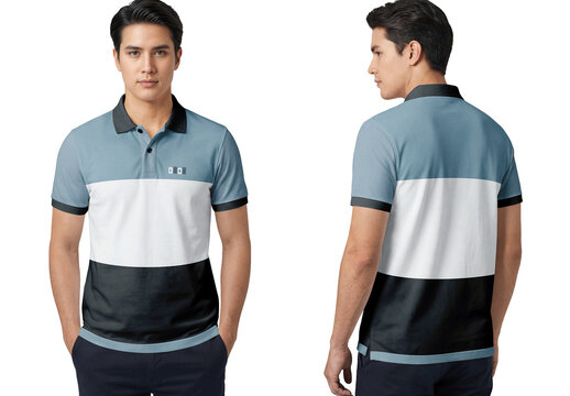 Men Polo T Shirt Front And Back Mockup