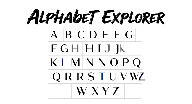 Alphabet letters for learning education.