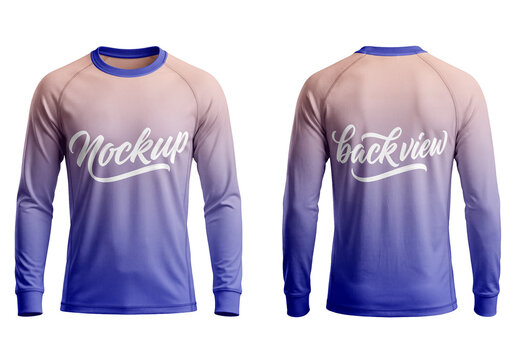 Raglan Long Sleeve T Shirt Mockup