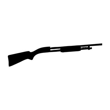 Silhouette of a Pump-Action Shotgun.