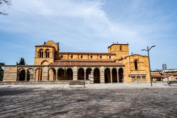 Fototapeta premium The fortified city of Avila located in central Spain the home of Saint Theresa de Jesus and the location of Basilica of St. Theresa, Basilica of Saint Vicente, and the Cathedral of Avila