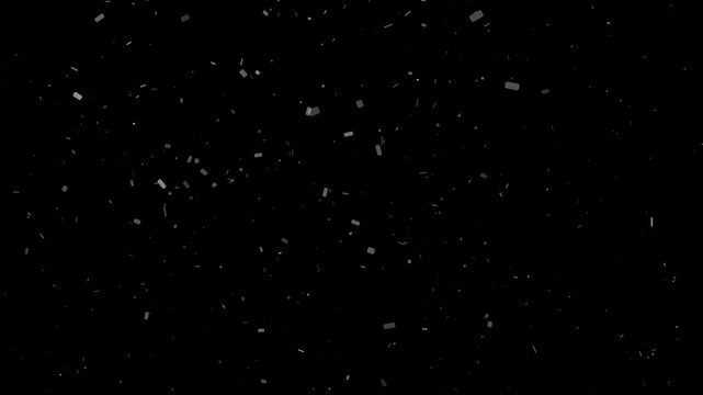 Abstract atmospheric natural white rectangular particles slowly float and drift in subtle gentle motion