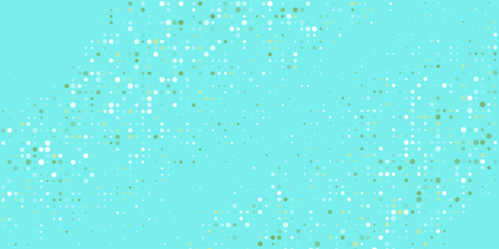 Light Blue, Green vector illustration which consist of circles. Dotted gradient design for your business. Creative geometric background in halftone style with colored spots.