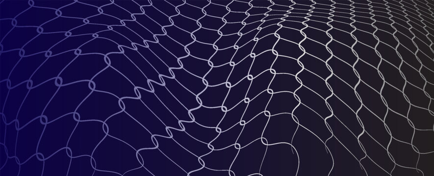 Net pattern close up. Rope net . Soccer, football, volleyball, tennis and tennis net pattern. Fisherman hunting net rope texture