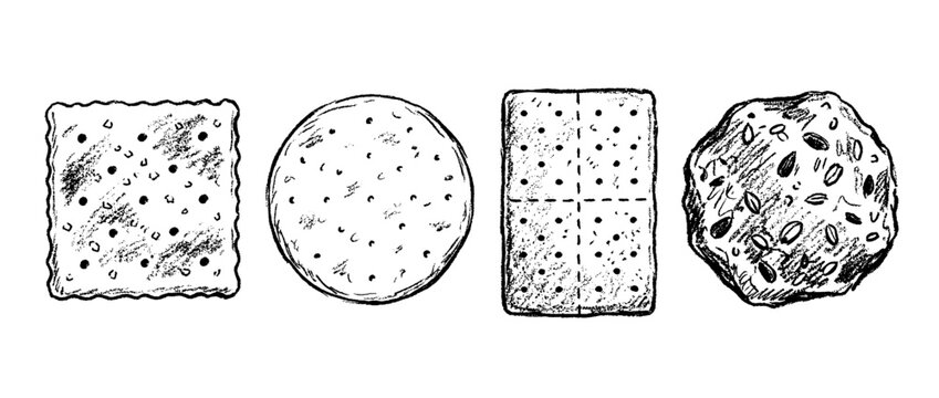cracker , chalk texture vector set