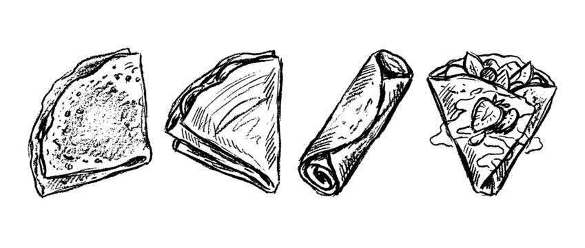 crepe , chalk texture vector set