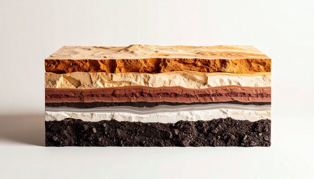 Geological layers cross section for earth science study4