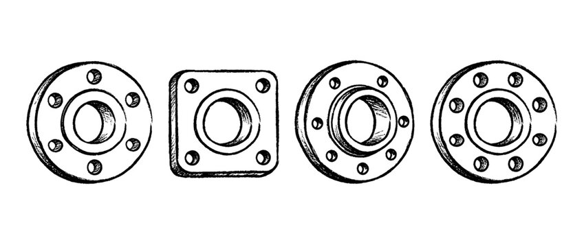 flange , chalk texture vector set