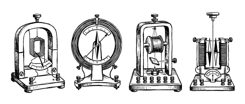 galvanometer , chalk texture vector set