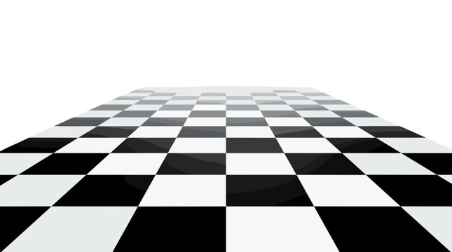Checkerboard pattern with black and white squares