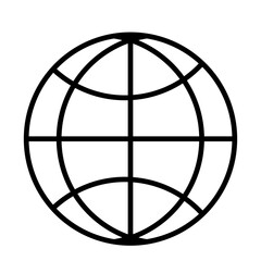 Obraz premium Globe line icon, internet and global web symbol