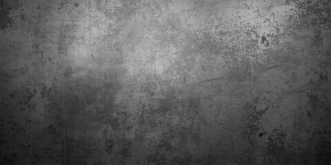 Fototapeta premium A dark aged grunge metal plate texture with a rough gray concrete surface and dirty vintage stone pattern for an old industrial material backdrop