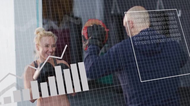 Boxer responding to coach pads, initiating jab training, tracking metrics, HUD displaying bar chart