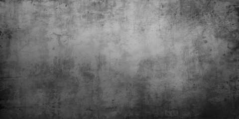 Fototapeta premium A dark and aged grunge metal texture background features a rough grey concrete pattern on a dirty vintage wall surface with a black weathered design