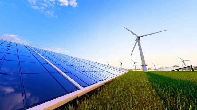 Clean Energy Solar and Wind Power Generation