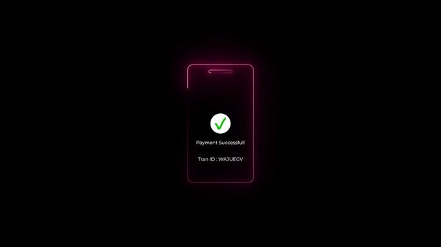 mobile transaction processing loading to payment successful ui animation.