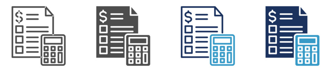 Obraz premium cost estimation multi purpose icon set