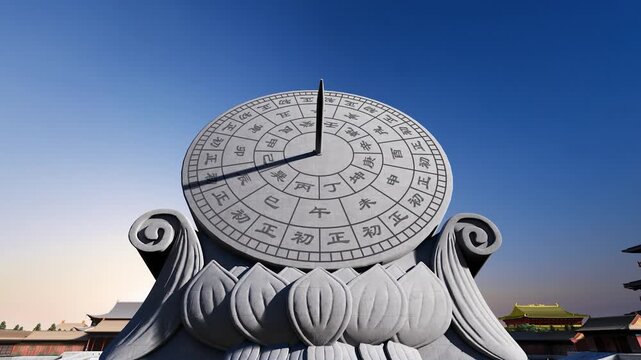 3D Animation of a Sundial Gnomon Rotating