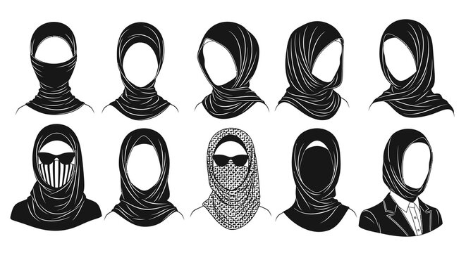 Modern Hijab Styles and Muslim Women Headscarf Set
