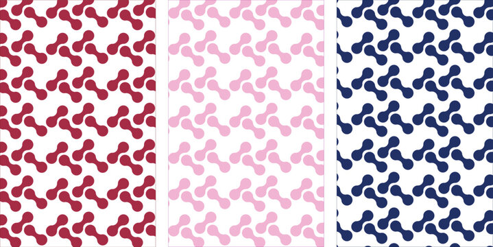 set of seamless patterns with chains