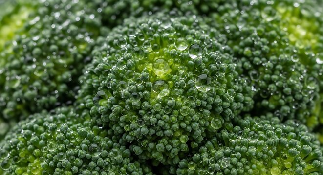 Fresh green broccoli vegetable closeup.