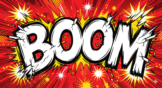 kaboom graphic design vector image