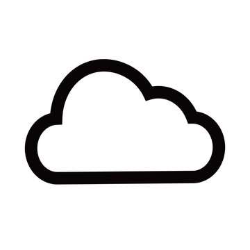 シンプルな雲アイコン（黒）