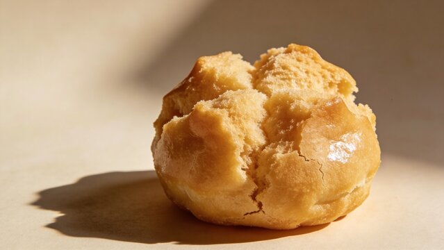 Traditional Indonesian steamed cupcake kue mangkok or kue apem mekar sweet sponge cake dessert under warm dramatic lighting