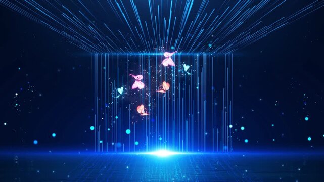 Dreamy and aesthetic particle light effect background video